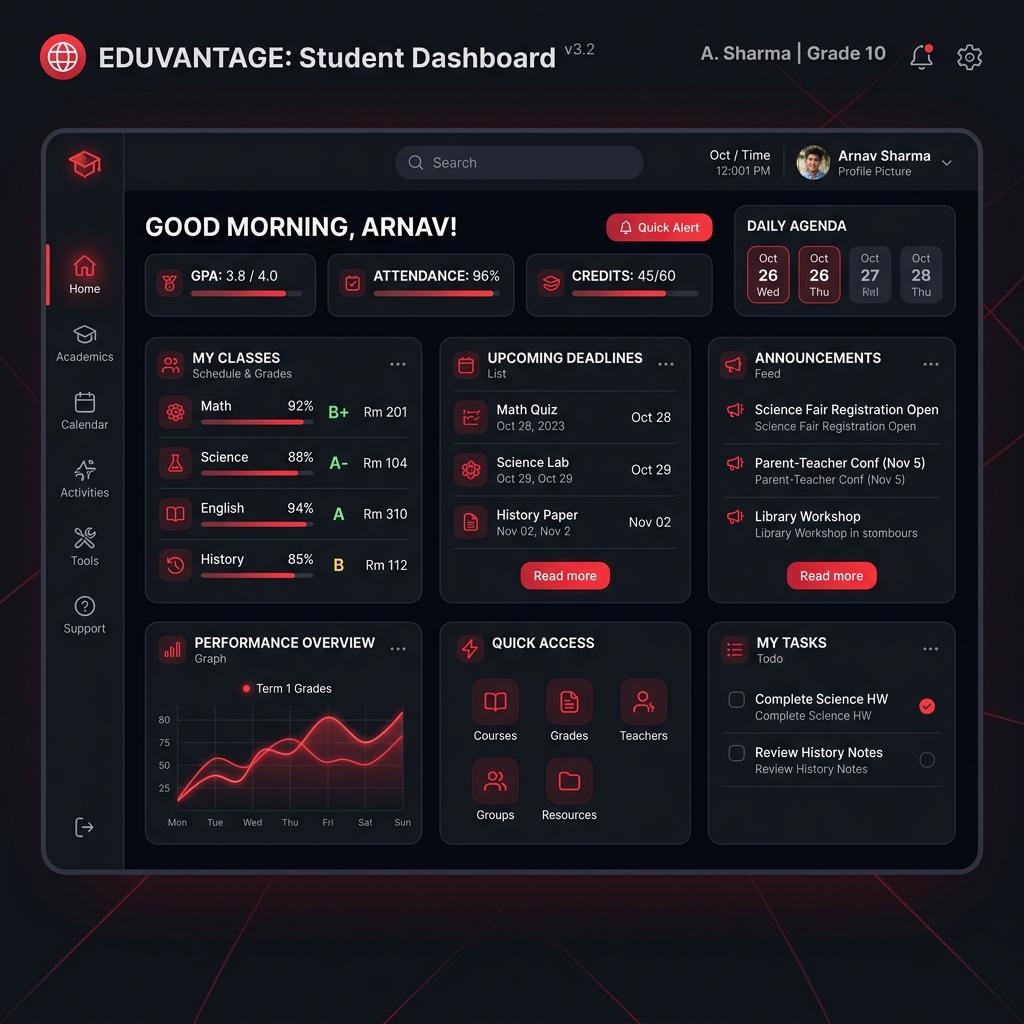 School Management System Mockup